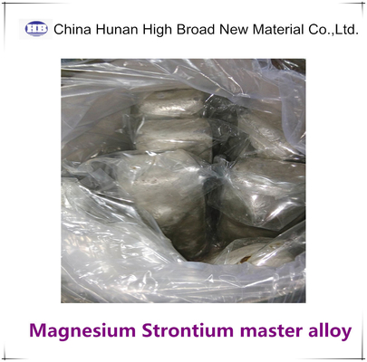 MgSr المغنيسيوم سترونتيوم سبائك ماستر مع المغنيسيوم نسبة مختلفة استرنشيوم