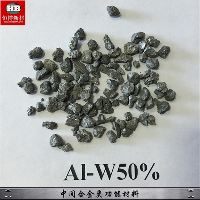AlW50٪ مساحيق حبيبات سبائك التنجستن الرئيسية من الألومنيوم لإضافة سبائك معدنية ، وتعزيز أداء سبائك الألومنيوم