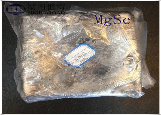 المغنيسيوم السنديوم Mg30%Sc سبيكة الصلبة Mg سبيكة السند لتحسين الحبوب