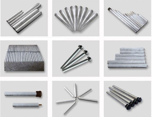 قضيب أنود من سبائك الألومنيوم 21 مم مكون من 3 قطع بتصميم ملولب بطول 1000 مم للغلايات التجارية