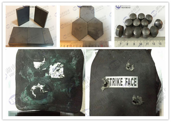 50x50mm Pressureless Sintered Silicon Carbide Ceramic Tile with >=99.0% SiC Purity for Ballistic Protection Plate