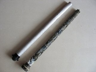 AZ31 AZ63 سبيكة المغنيسيوم سخان المياه قضبان الأندود لقبعات الفولاذ المغلف NPT BSPT 3/4 &quot;