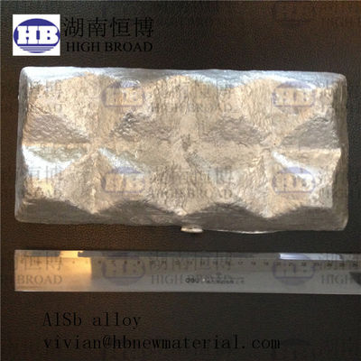 سبيكة أنتيمون الألومنيوم AlSb بنسبة 10% و 20% في شكل سبيكة بوزن 4-8 كجم للتطبيقات عالية الأداء