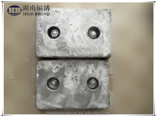 خط أنابيب تحت الأرض الألومنيوم الذبيحة الأندودية حزمة التعبئة الخلفية 1200mm 25kg أل-Zn-In سبيكة مدفونة حماية الكاثودية
