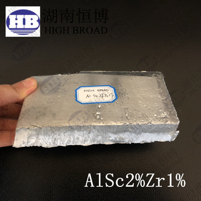 الألومنيوم السنديوم الزركونيوم AlSc2Zr1 سبائك الألومنيوم الرئيسي للصهارات المعدنية المعدنية للألومنيوم
