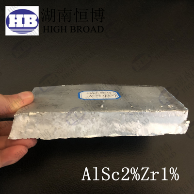 الألومنيوم السنديوم الزركونيوم AlSc2Zr1 سبائك الألومنيوم الرئيسي للصهارات المعدنية المعدنية للألومنيوم