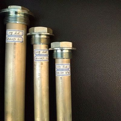 25 مم قضيب أنود من سبائك الألومنيوم شديد التحمل 1 NPT 1200 مم حماية واسعة النطاق للغلايات الصناعية