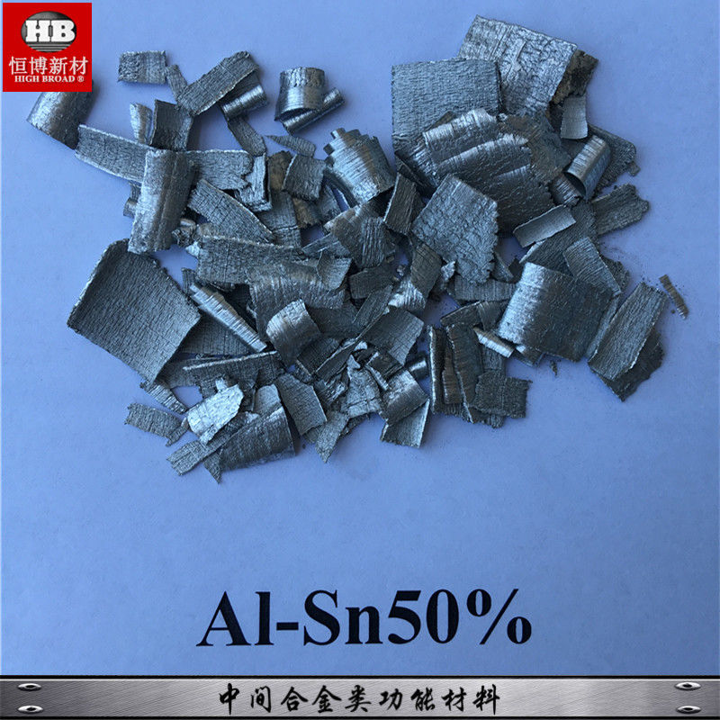 AlSn50% رقائق سبيكة الألومنيوم للقصدير الرئيسي لتحسين الحبوب وتحسين خصائص سبيكة الألومنيوم